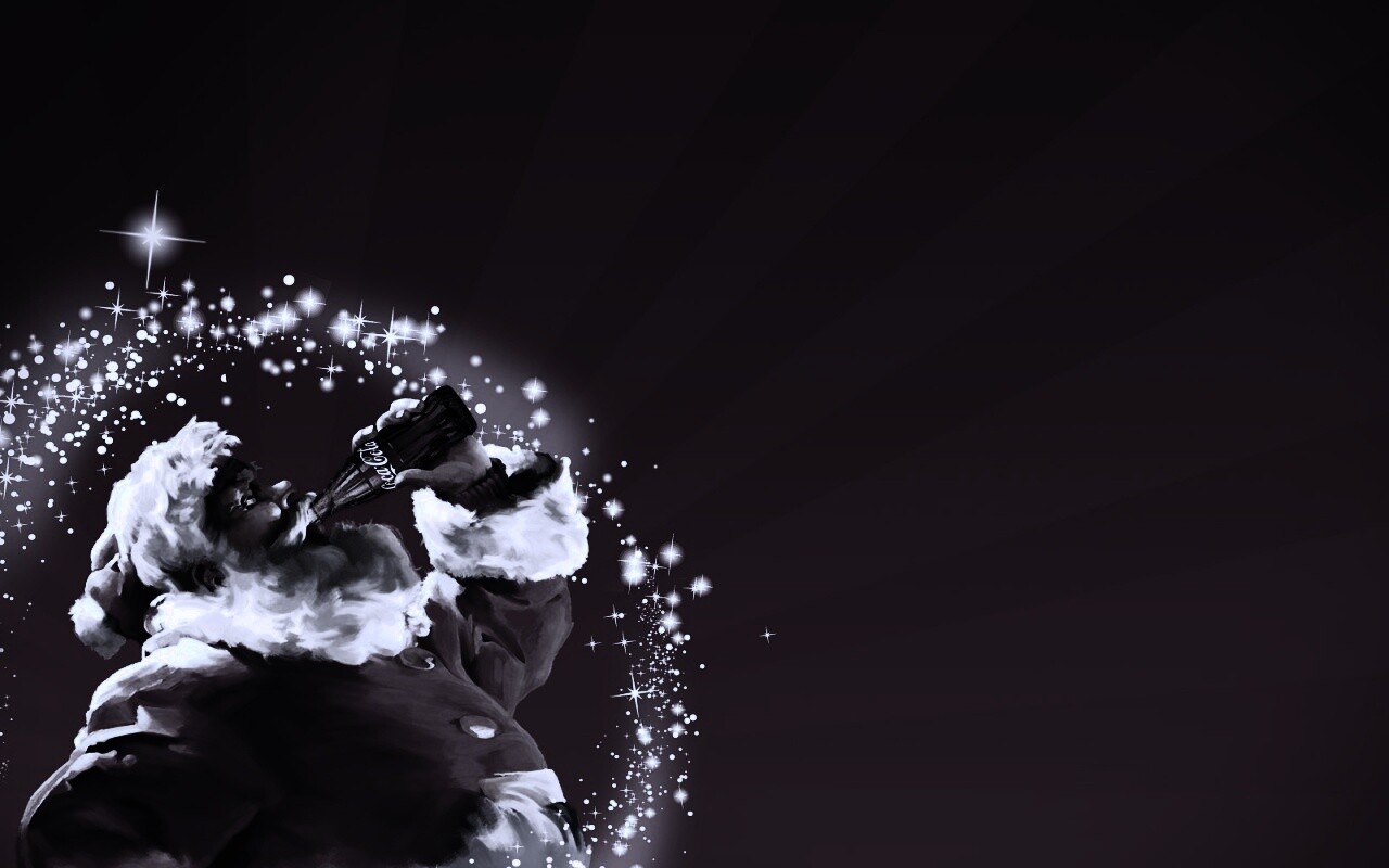 Санта Клаус с кока-колой обои