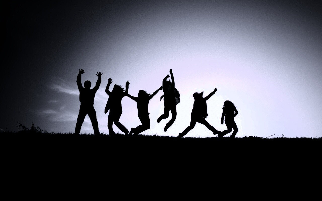Силуэты людей обои