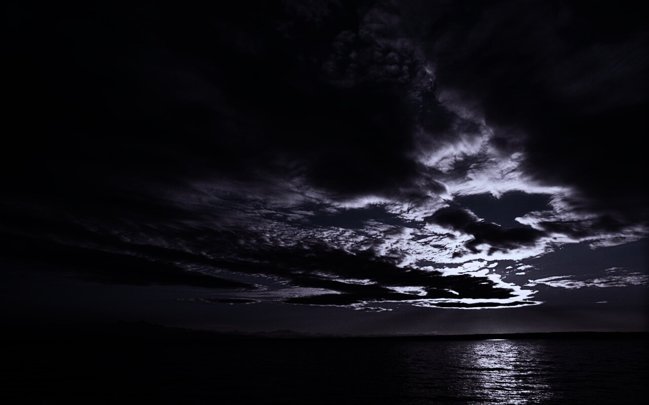 Фиолетовое закатное небо обои