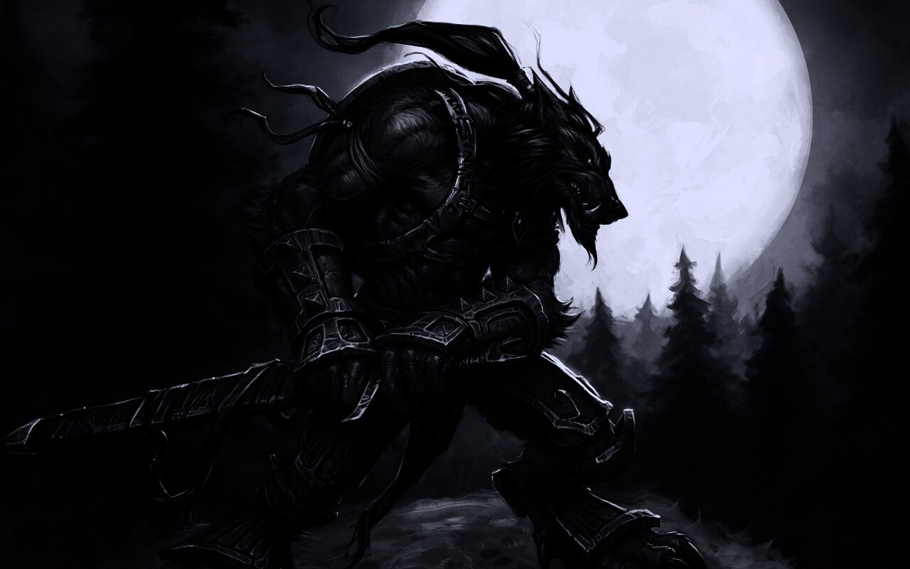 Волк оборотень обои