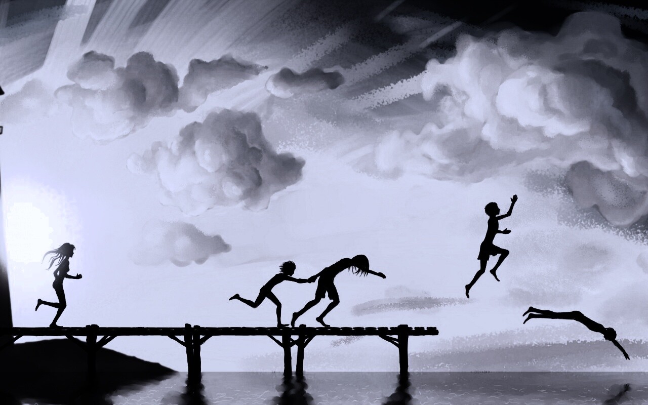 Прыжки с причала обои