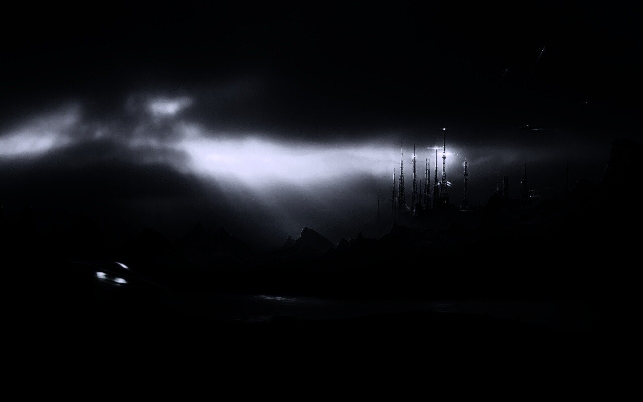 Долина в стиле SciFi обои