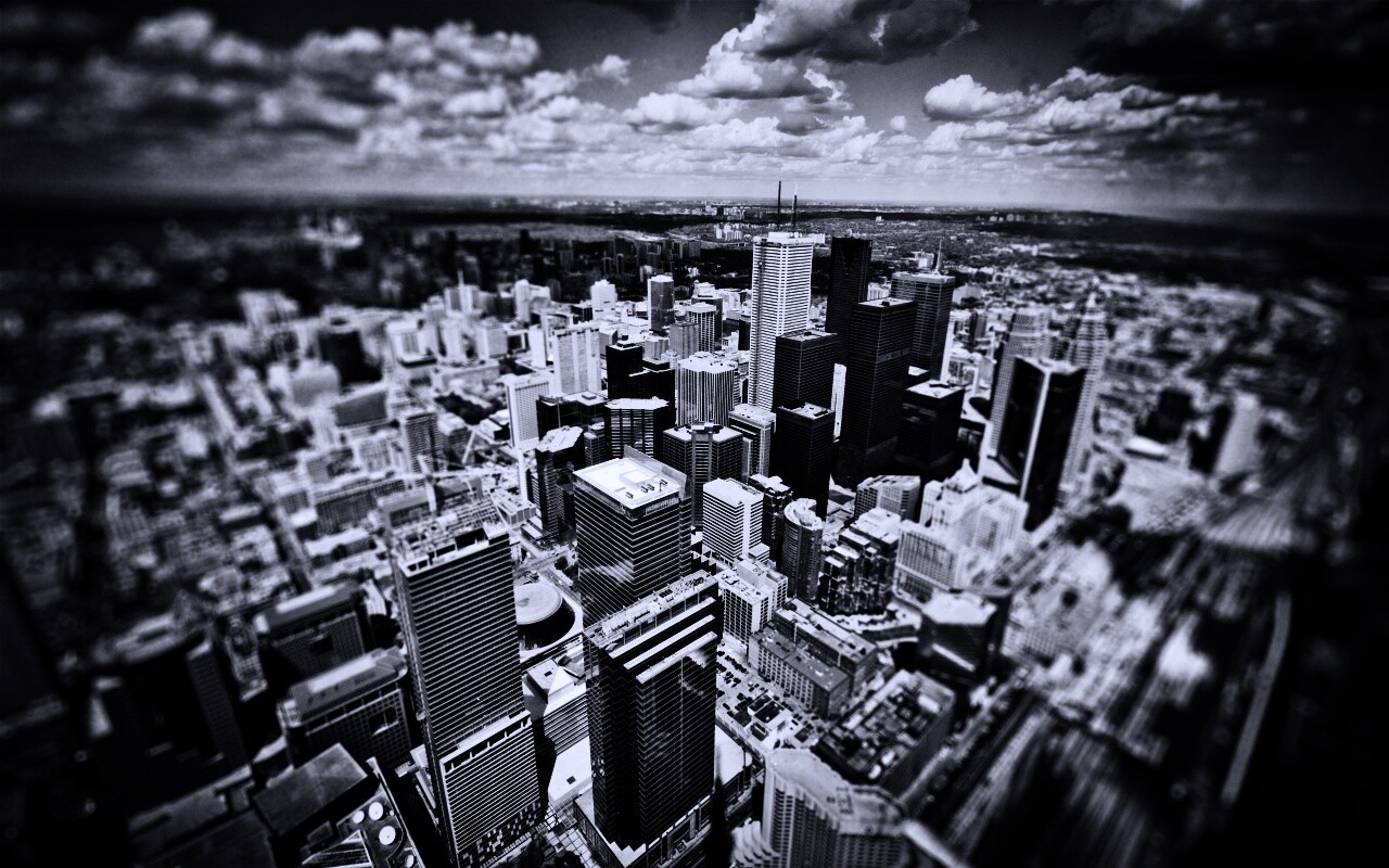 ЧБ фото города обои