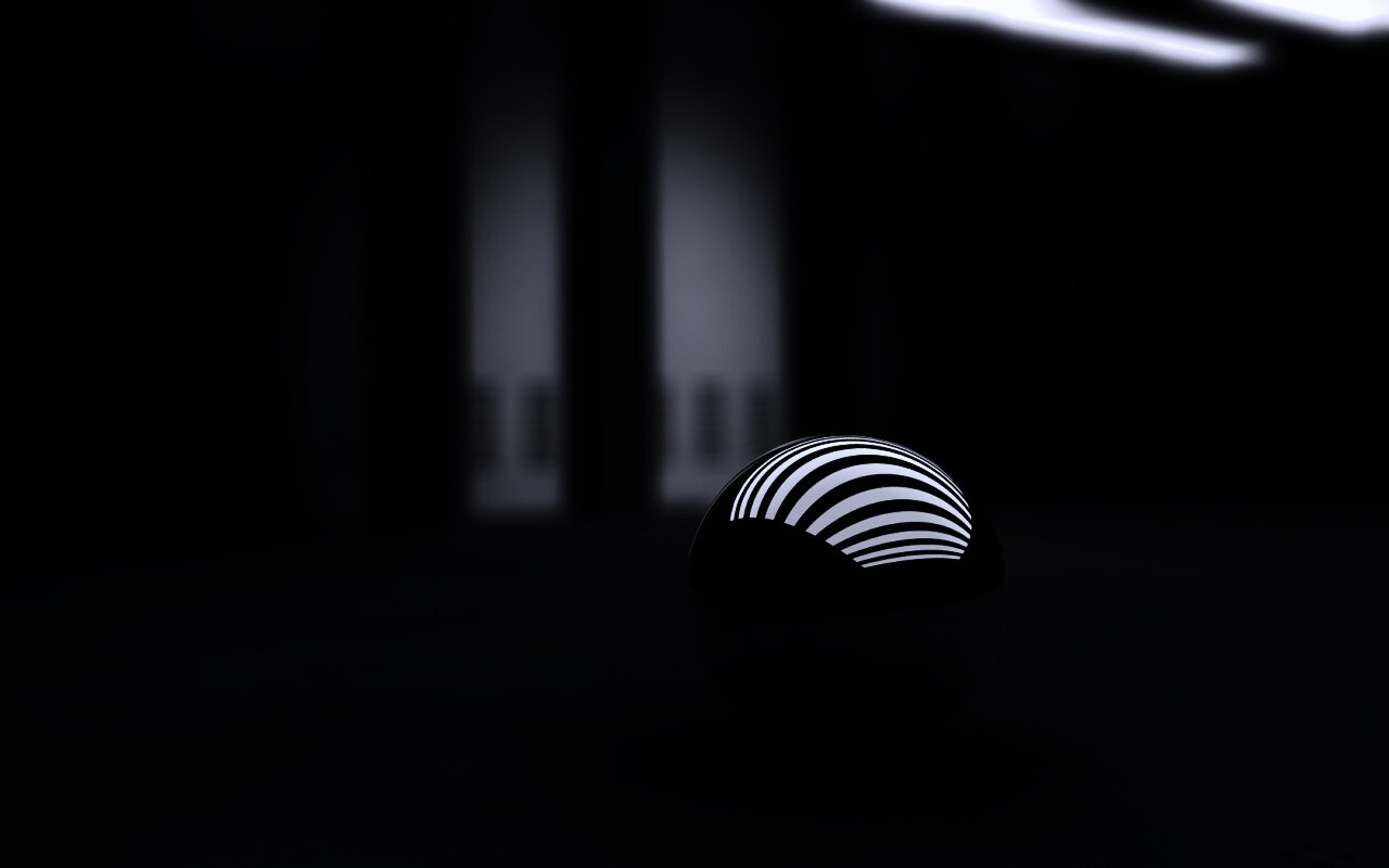 Трехмерный блестящий металлический шарик обои