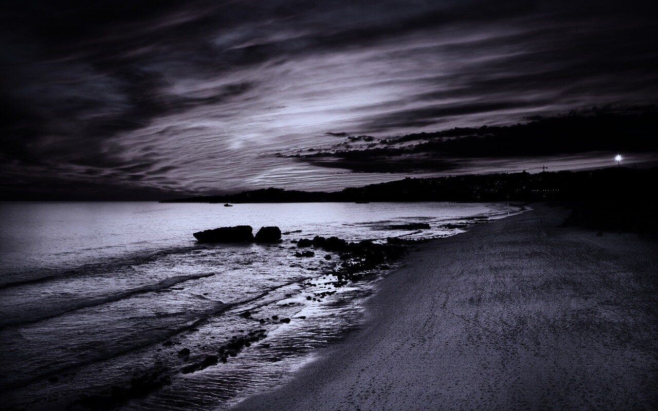 Бесподобный закат на море обои