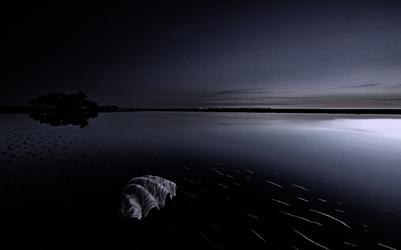 Закат на берегу моря обои