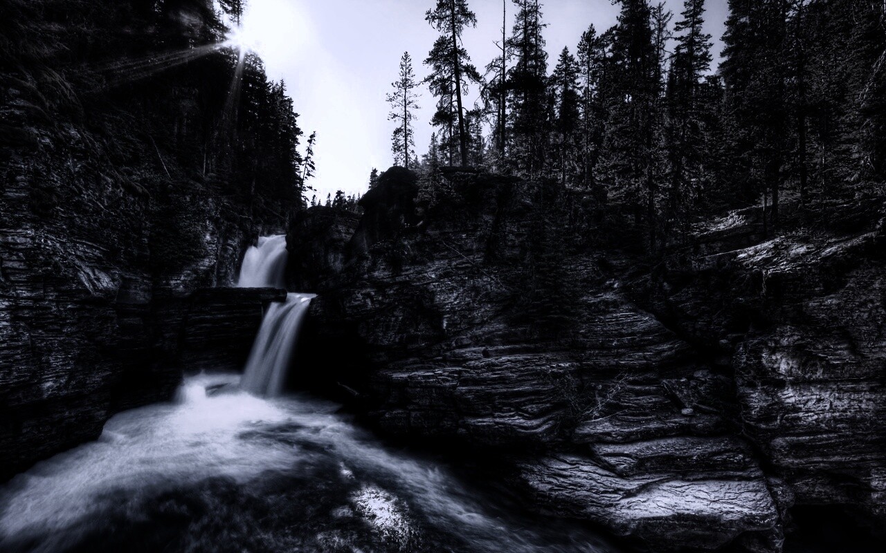 Горные водопады обои