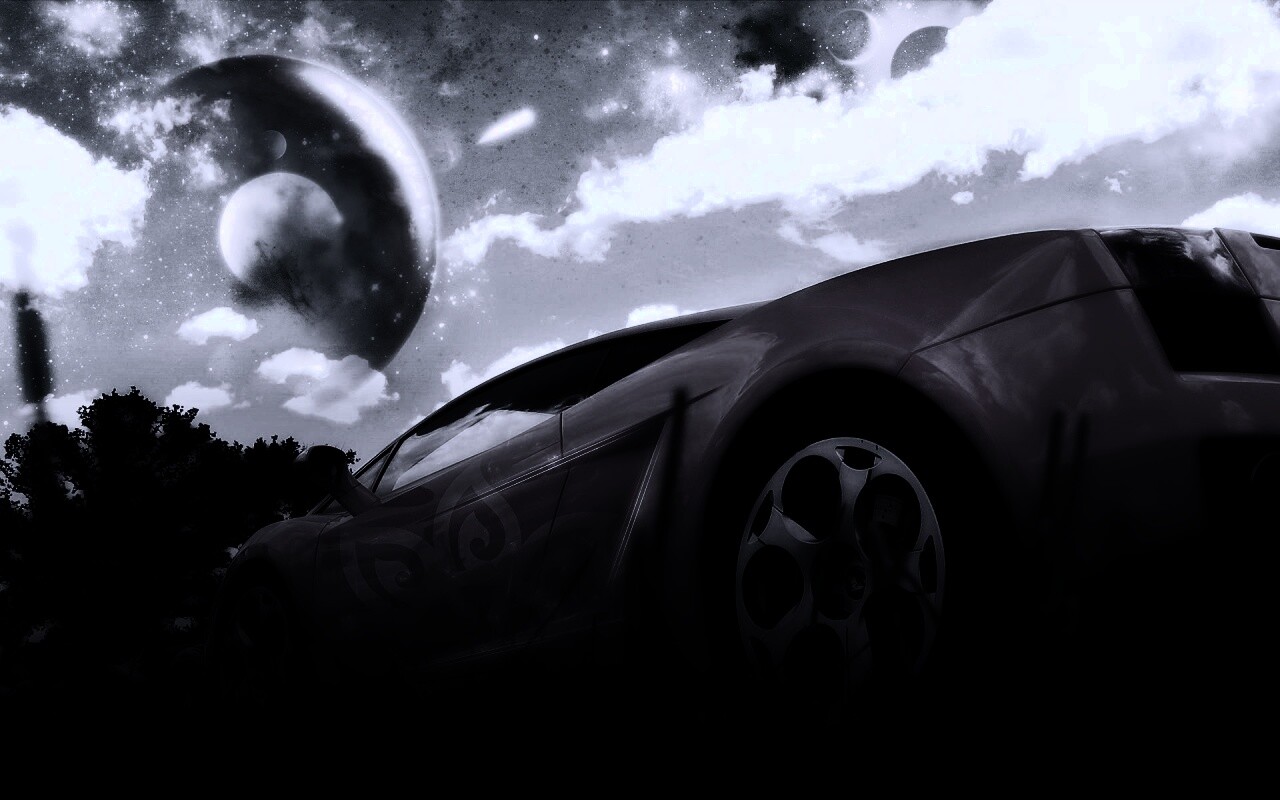 Lamborghini на другой планете обои