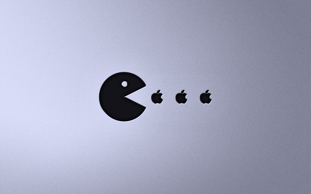 Пэкмен против Apple обои