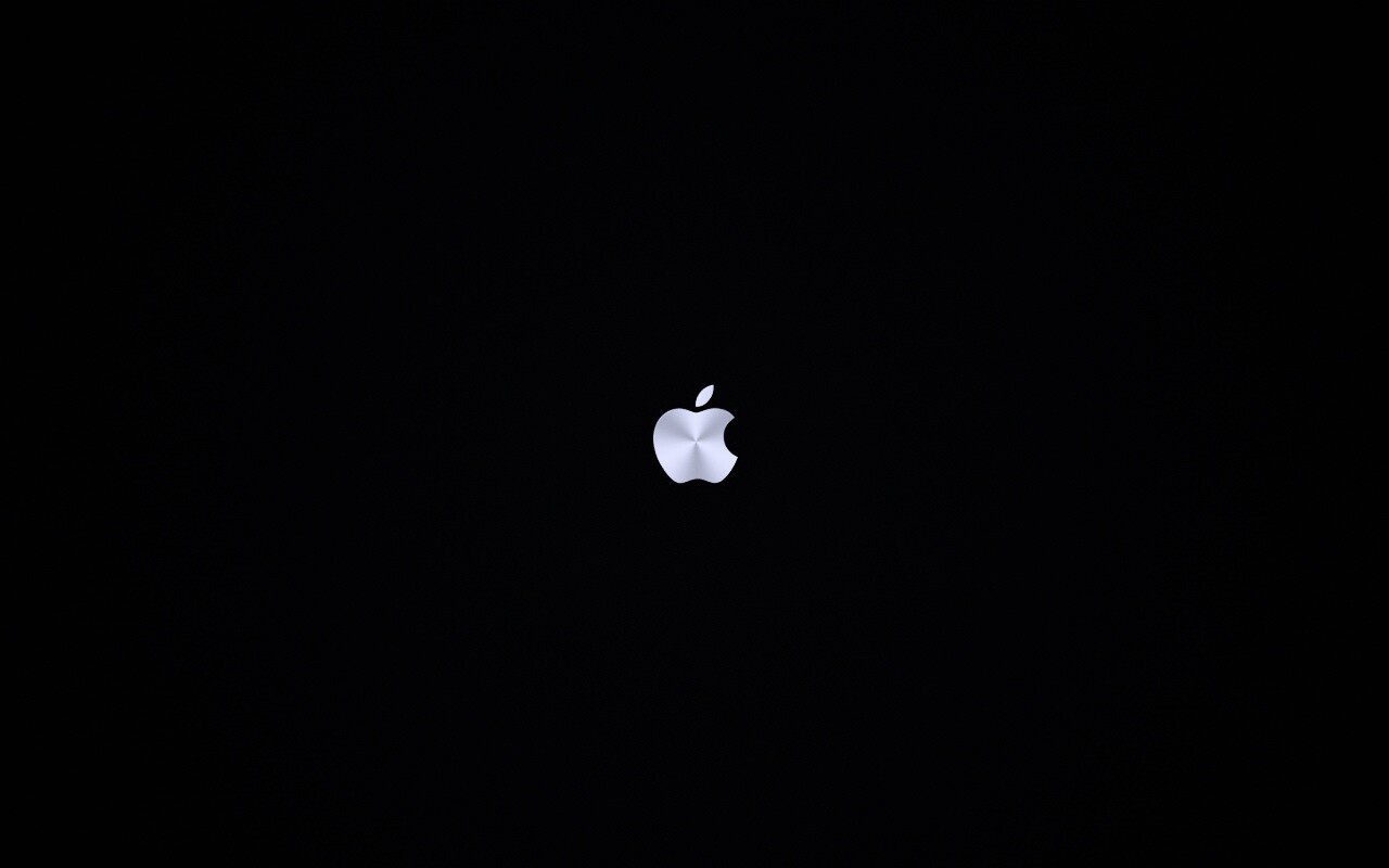 Темный фон - светлое яблоко обои