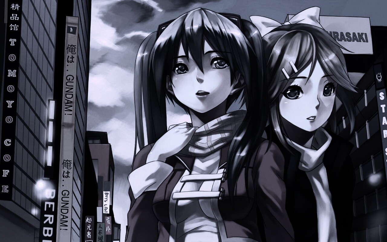 Девочки в большом городе обои