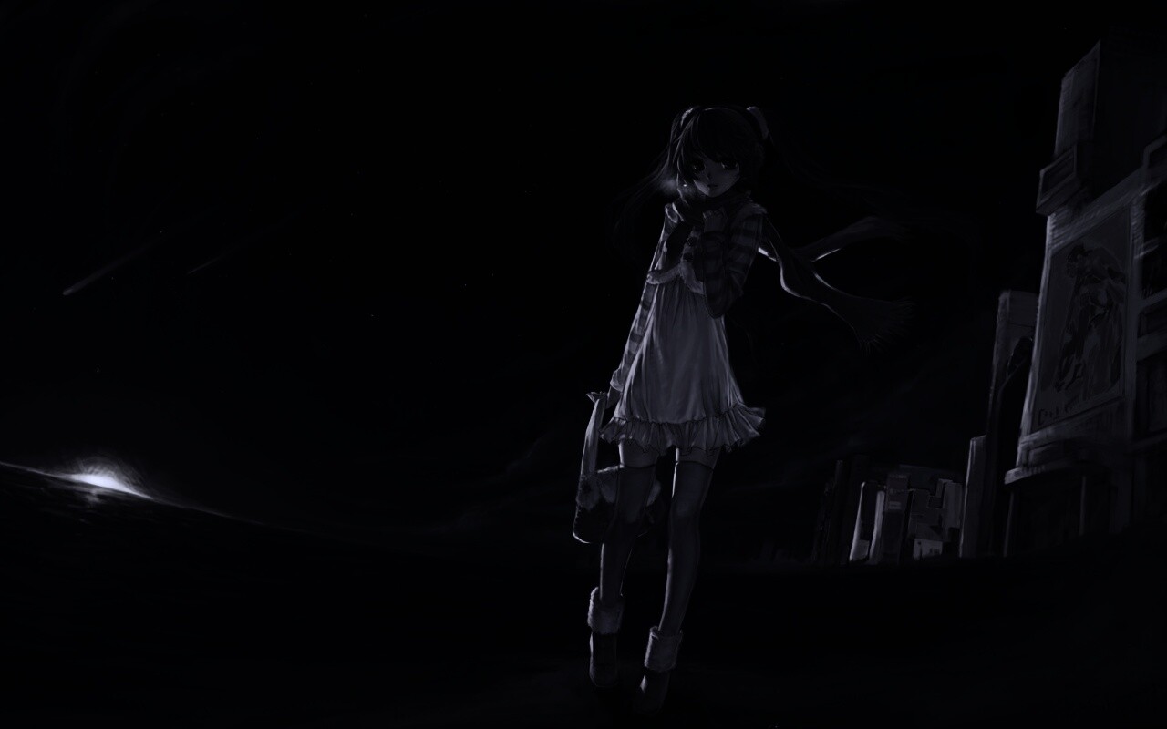 Девочка уходит из города обои