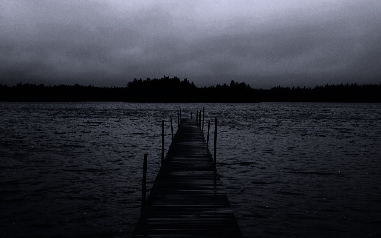 Причал на озере обои