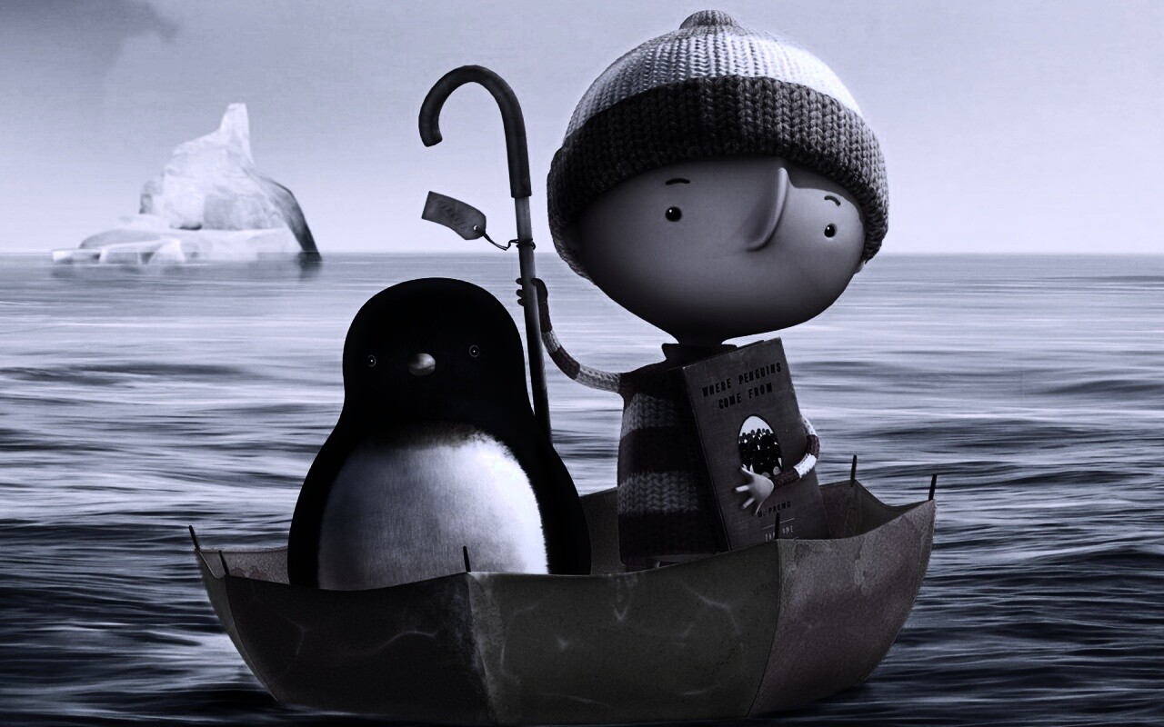Откуда приходят пингвины обои