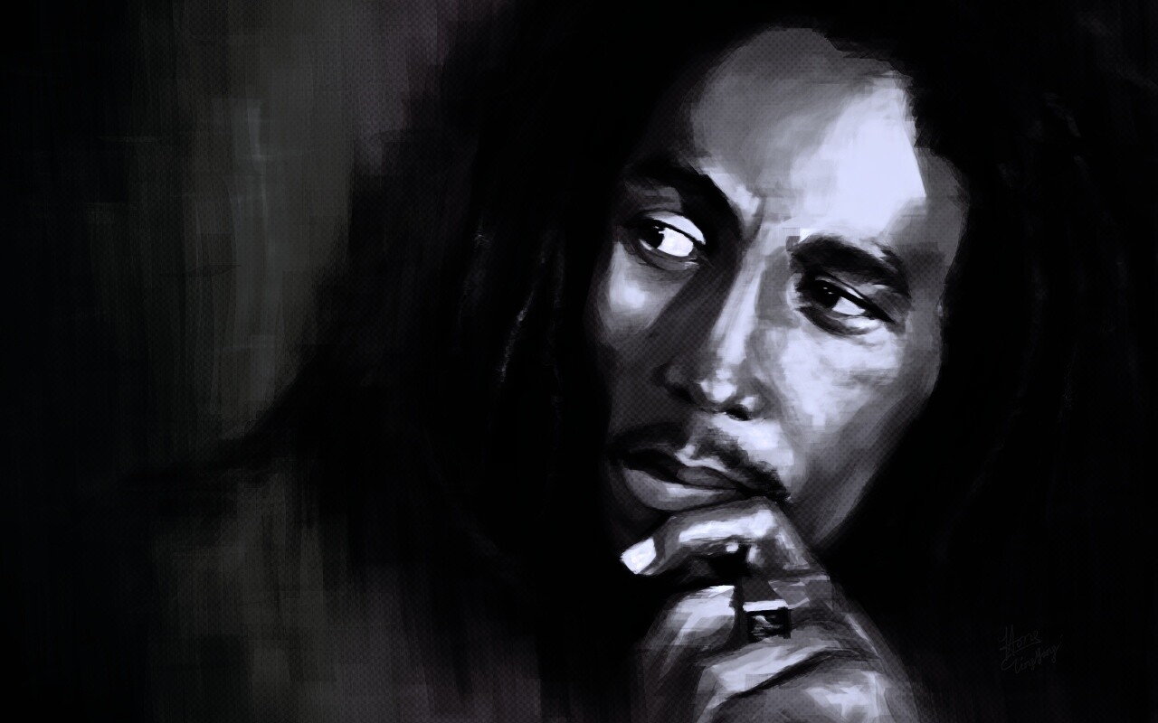 Портет Боба Марли обои