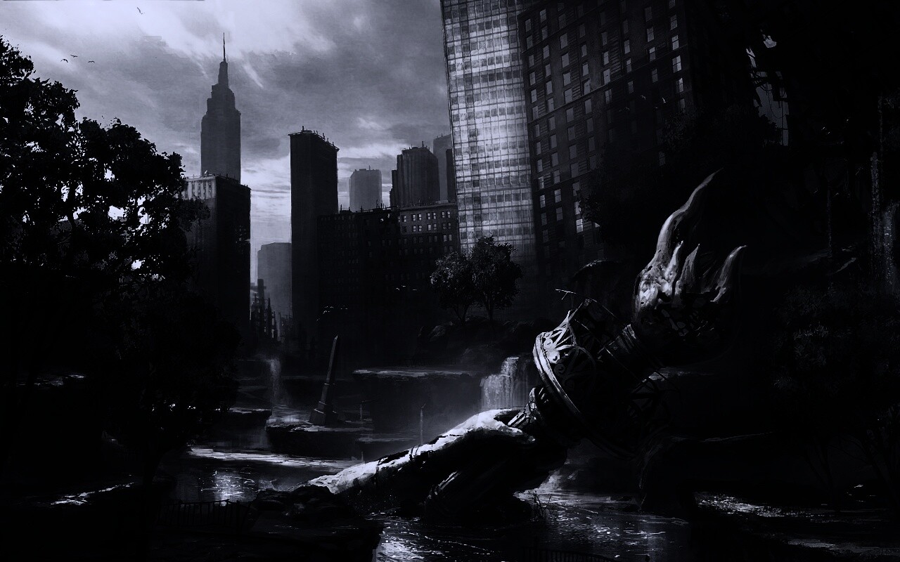 Руины статуи свободы обои