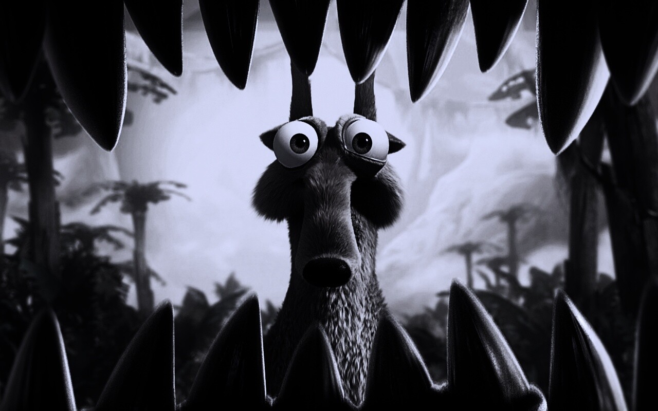 Скрэт и динозавр обои