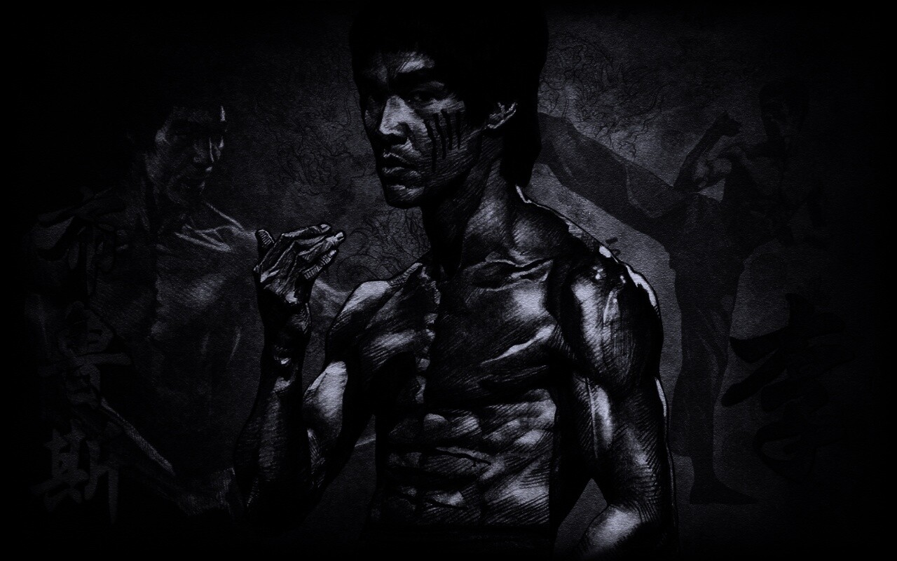 Портрет Брюса Ли обои