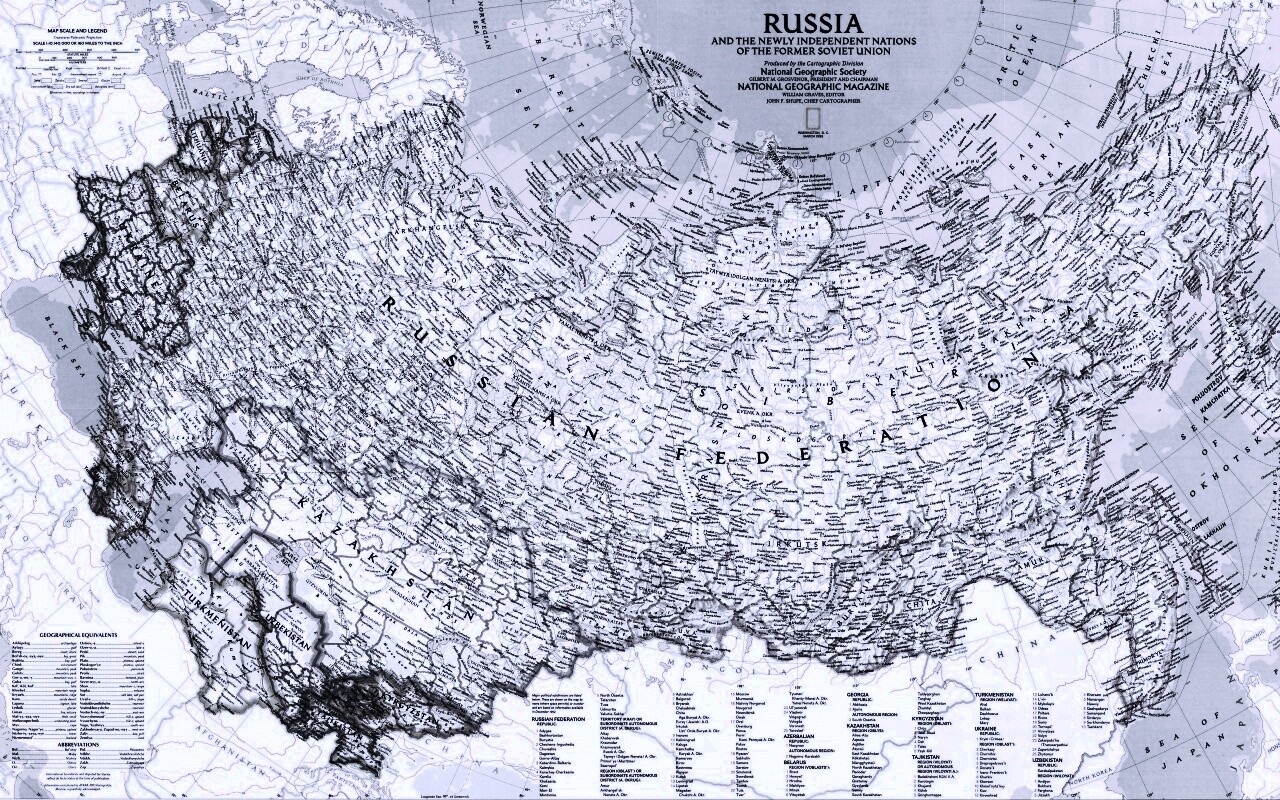 Карта России обои