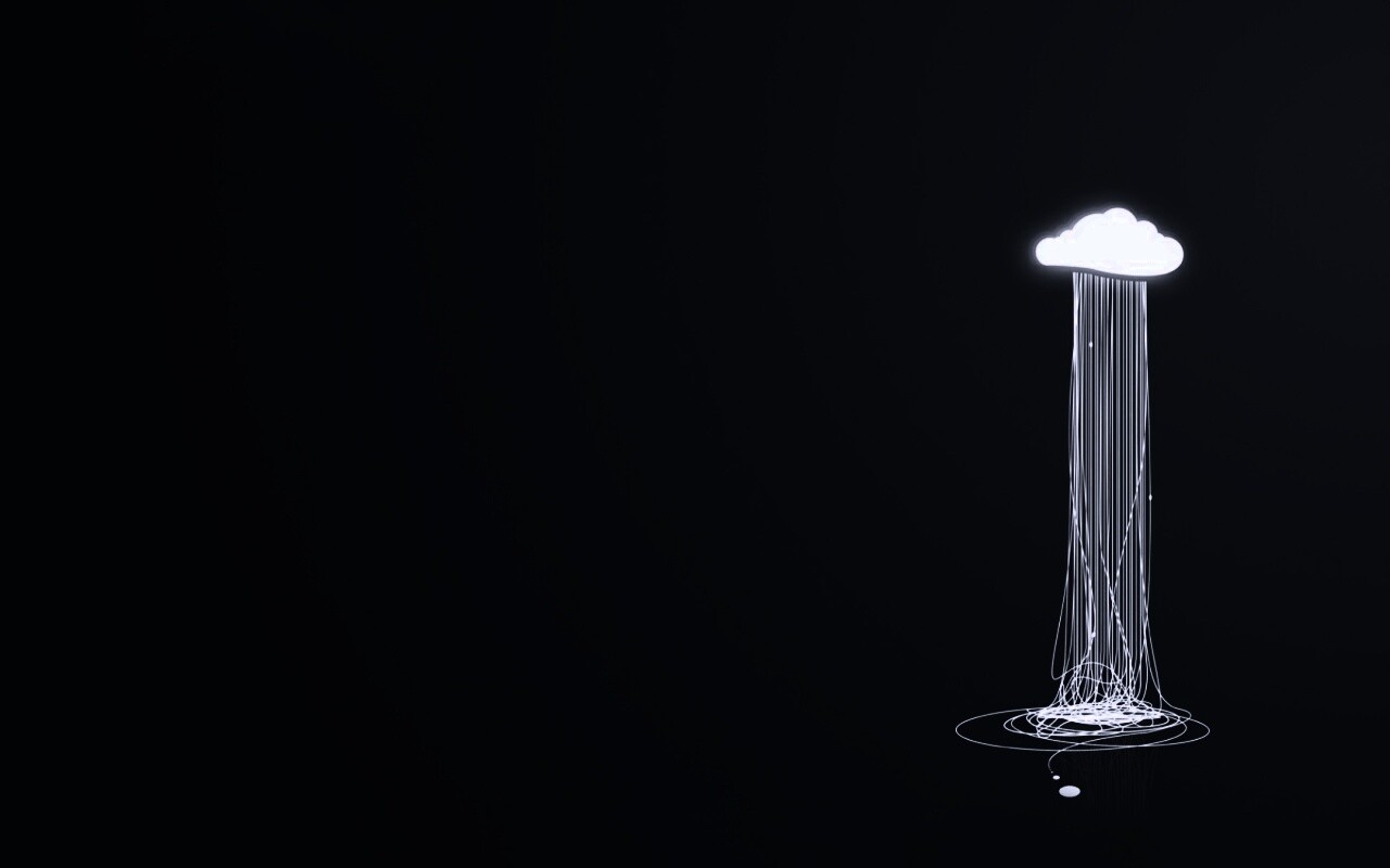 Тучка изливается нитями обои