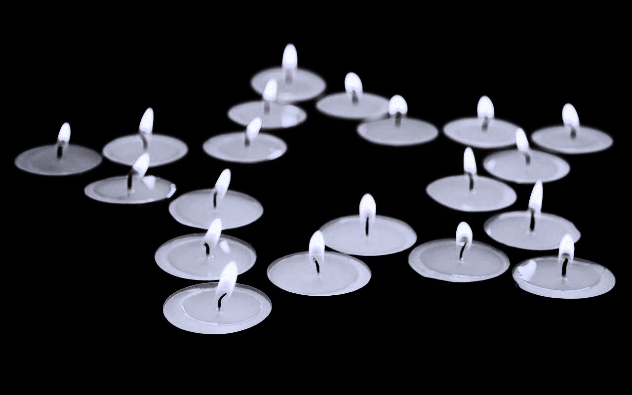 Звезда из свечек обои