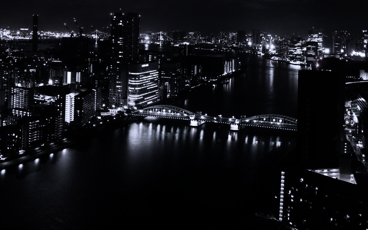 Ночной город обои