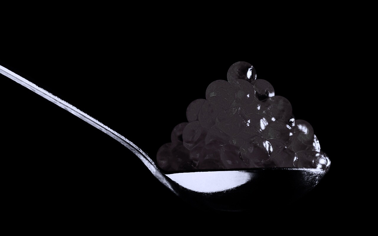 Ложка красной икры обои