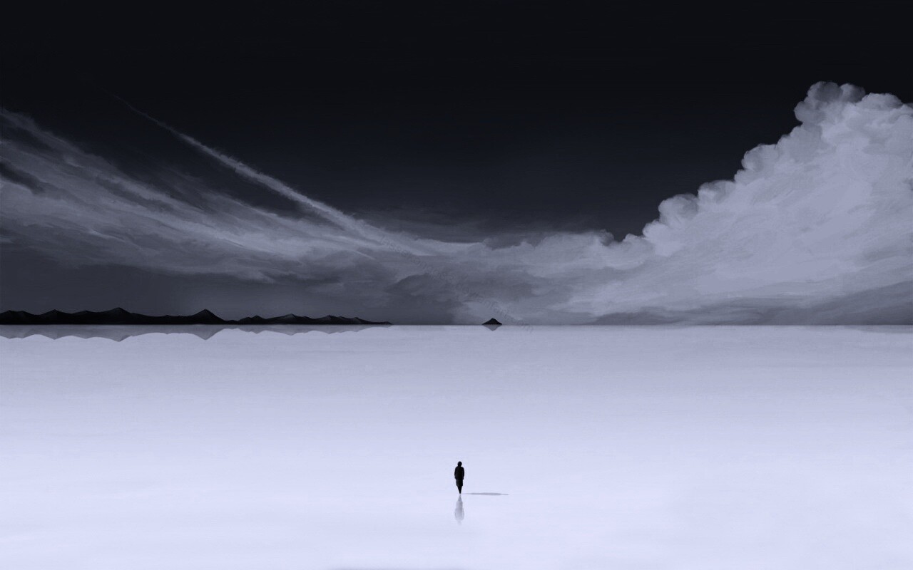 Человек и пустошь обои