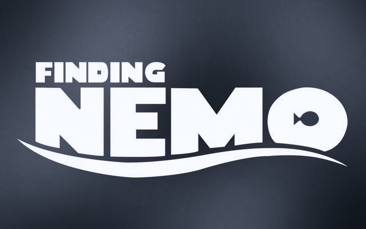 Надпись "В поисках Немо" обои