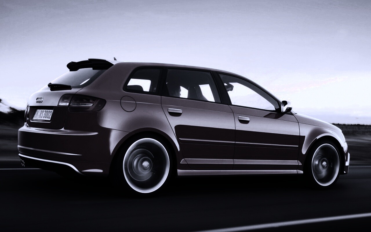 Фотосессия Audi RS3 во время движения обои