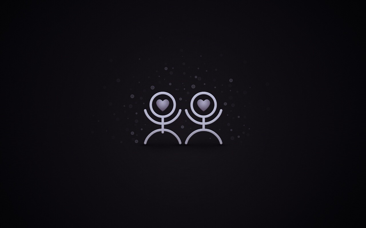 Влюблённые человечки обои