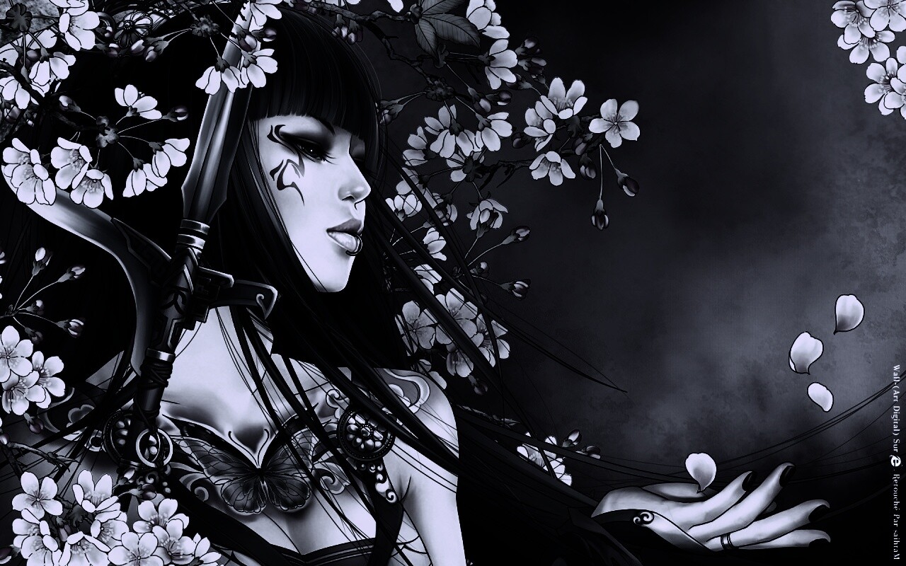 Элегантная девушка с оружием обои