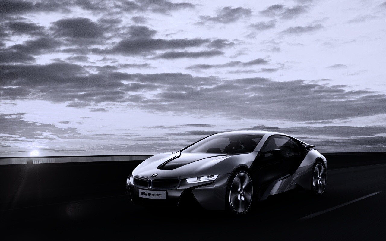 Концепт БМВ на дороге обои