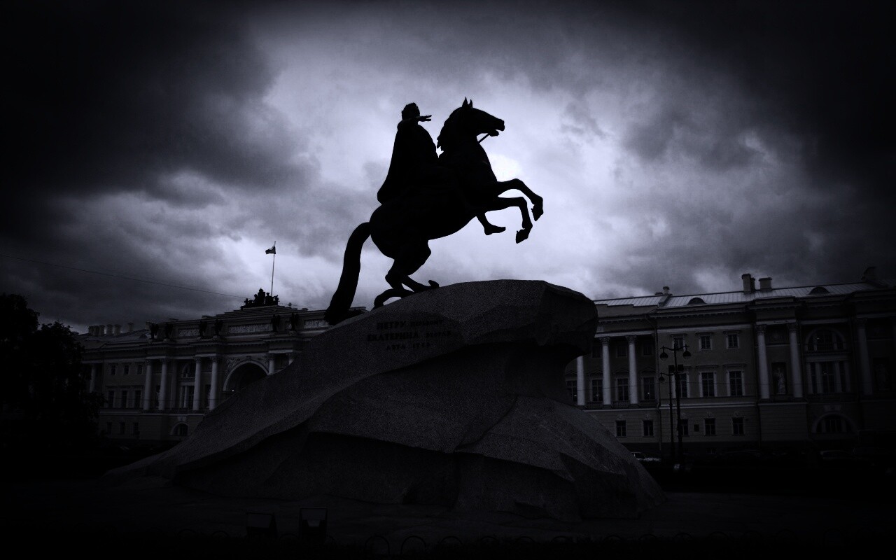 Медный Всадник в Питере обои