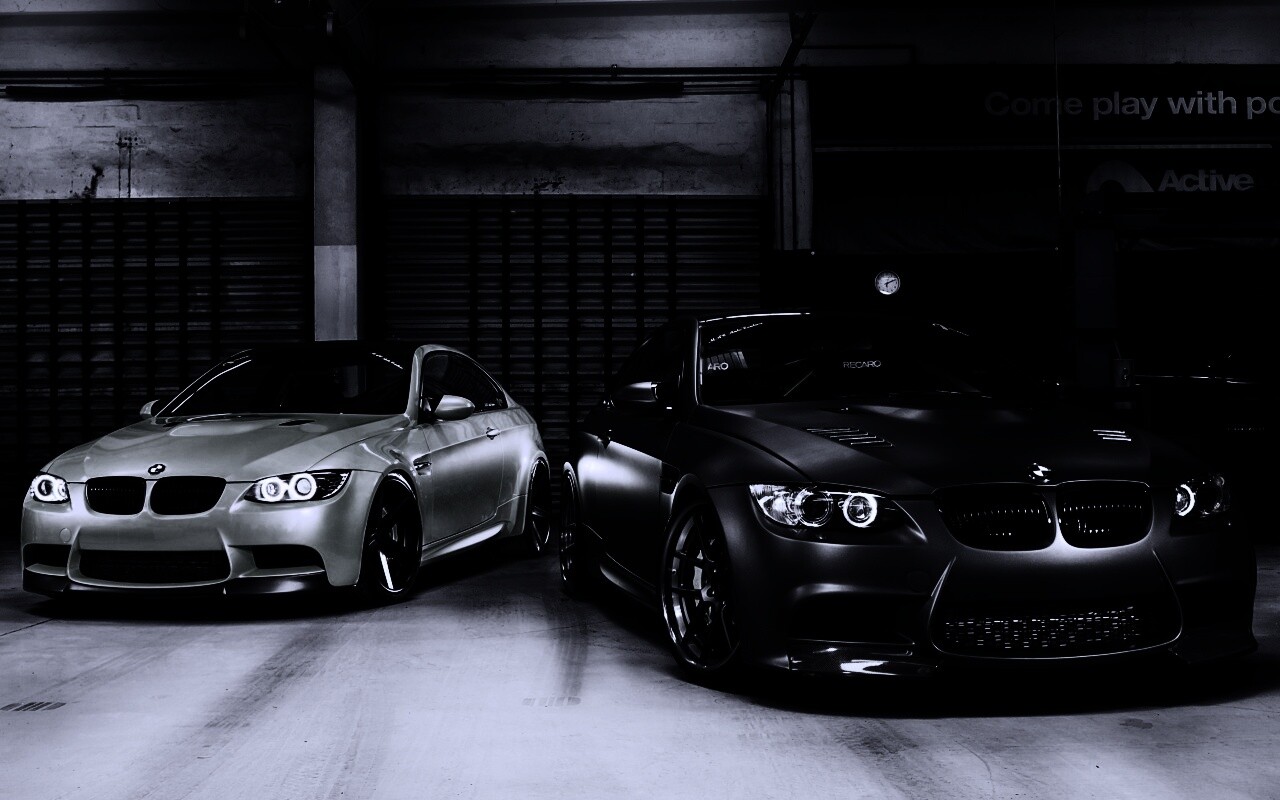 Черный и зеленый BMW M3 обои