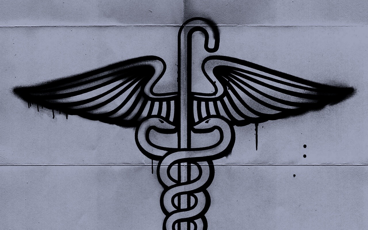 Змеи на трости — граффити обои