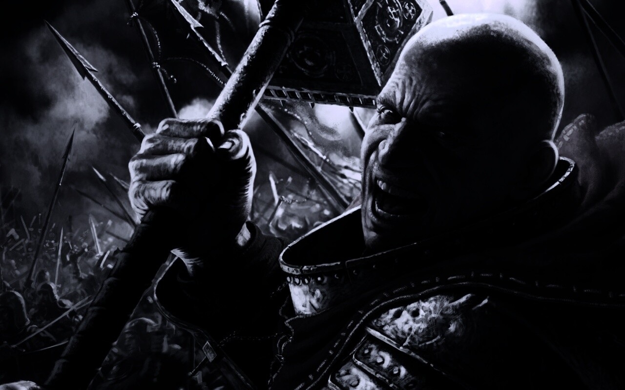 Воин с боевым молотом обои