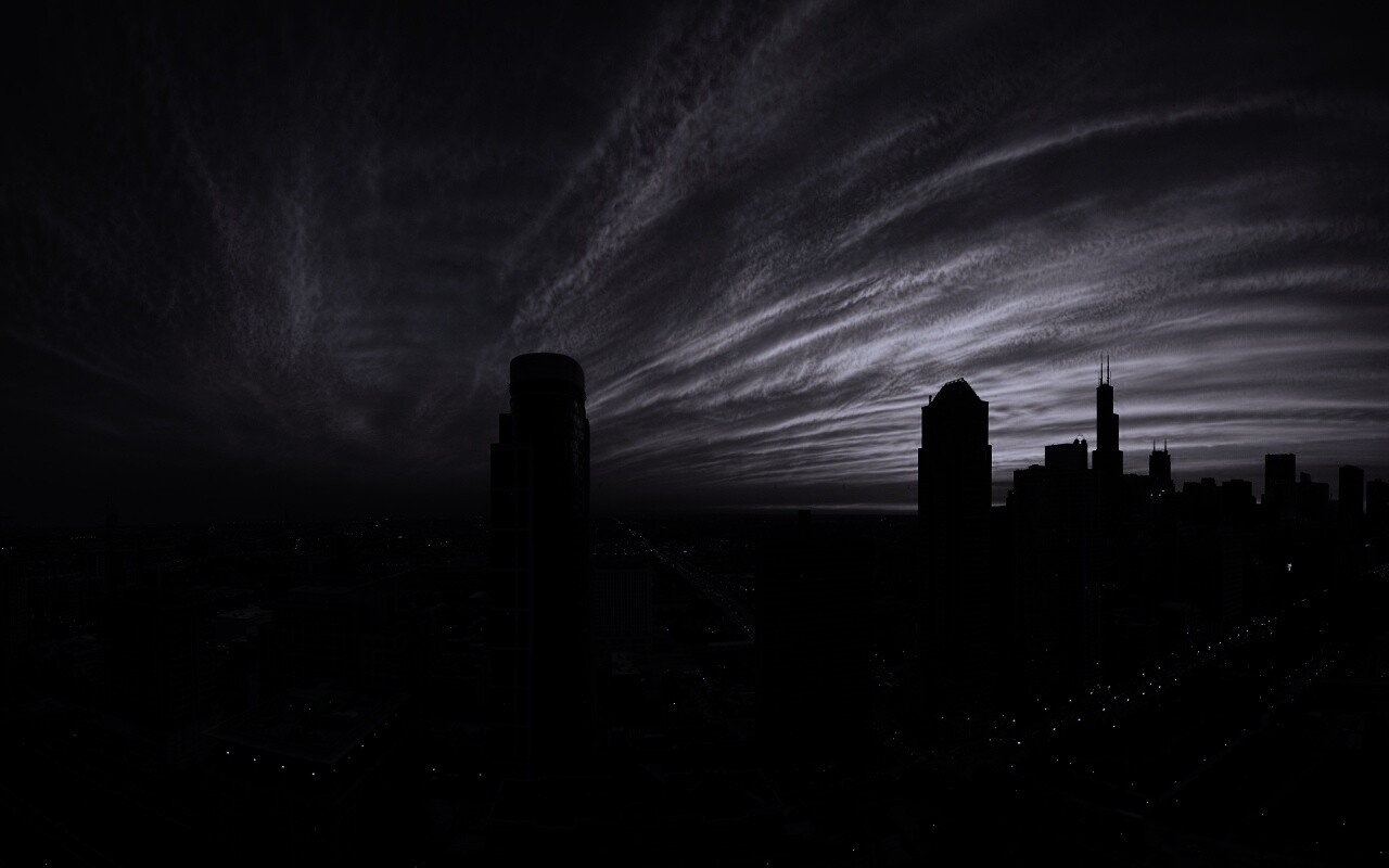 Сумерки в городе обои