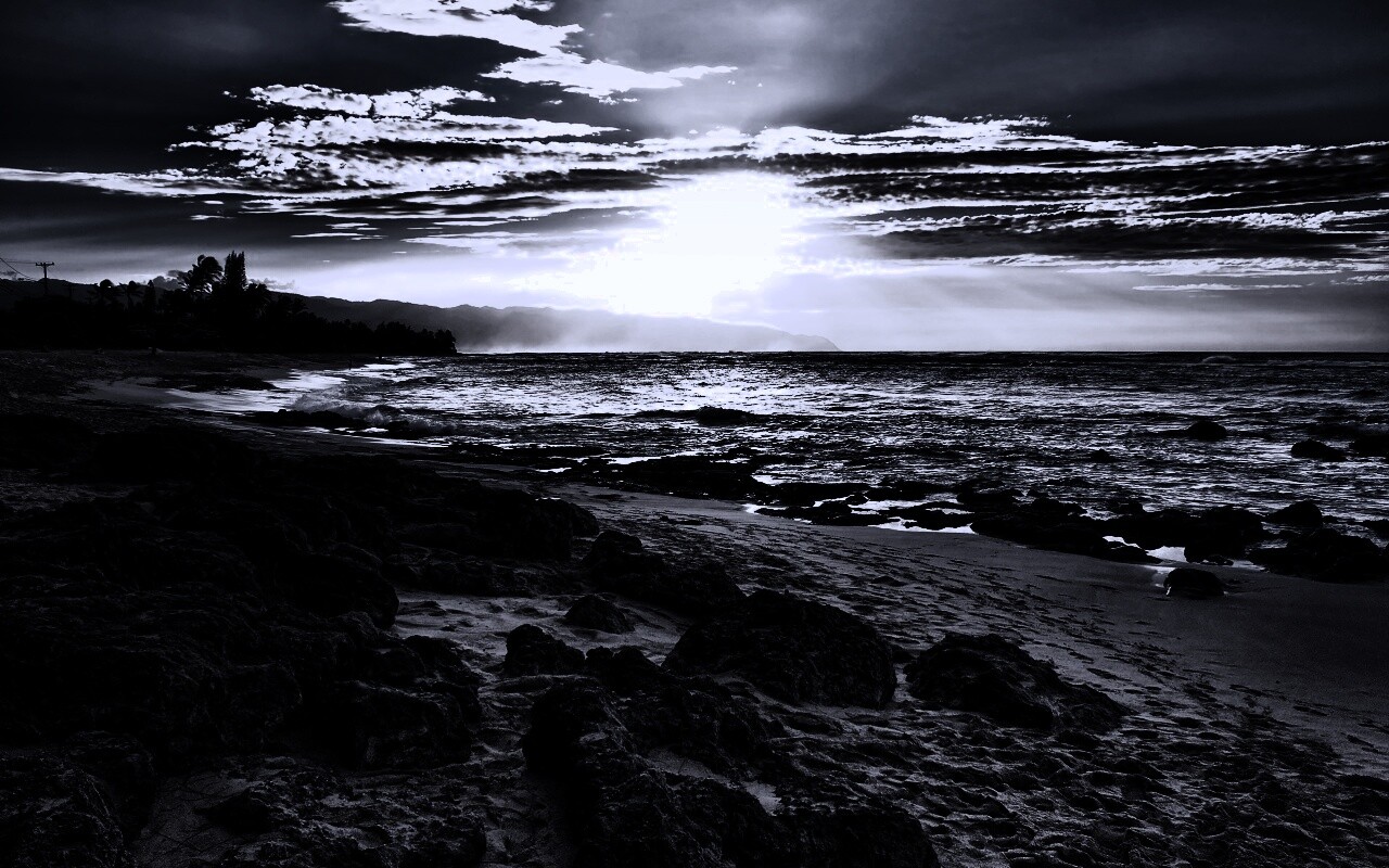 Закат на море обои