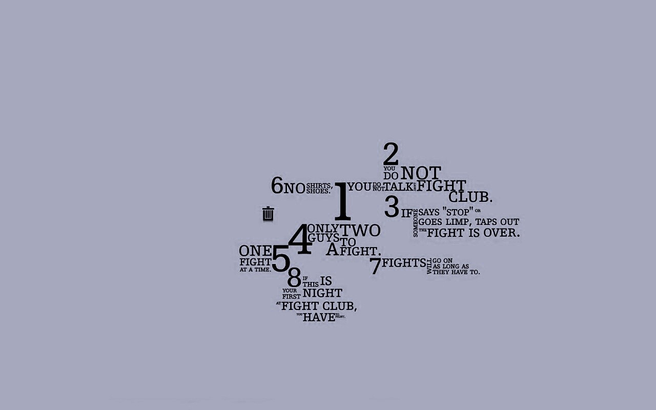 Правила бойцовского клуба обои