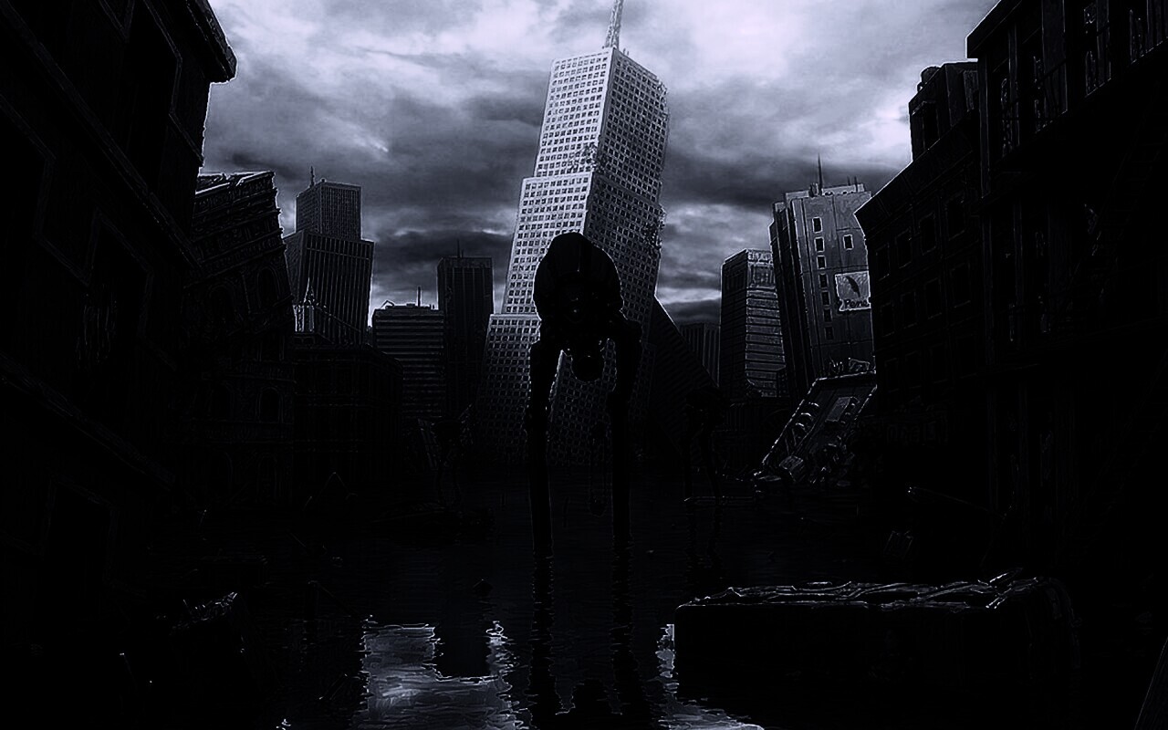 Постапокалиптический город обои