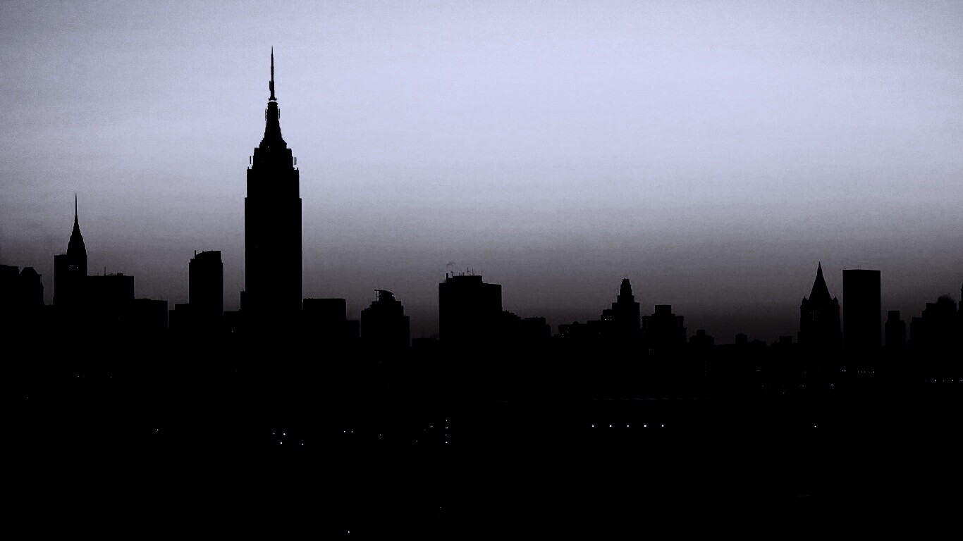 Утренний город обои