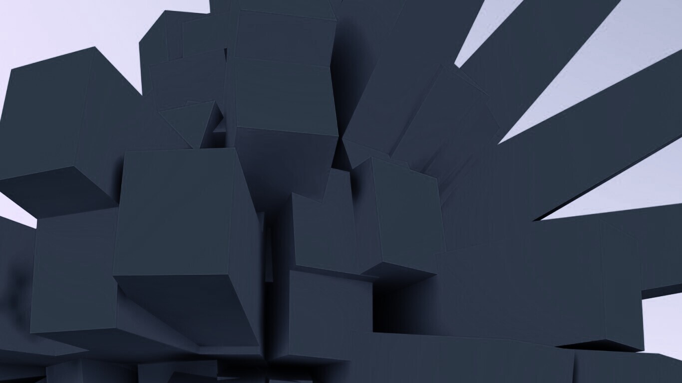 Синие кубы обои