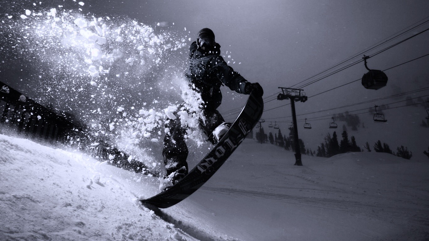 Сноубордист обои