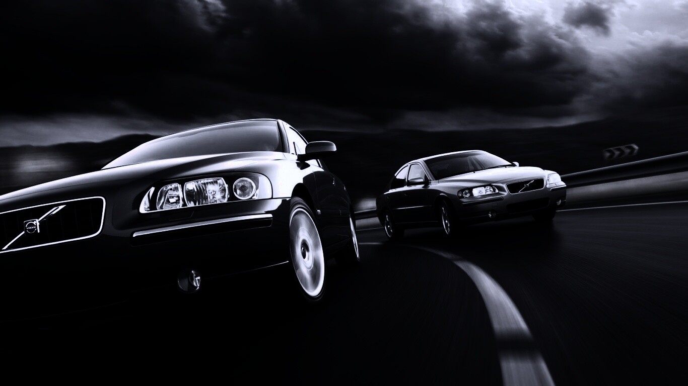 Два седана вольво на повороте обои
