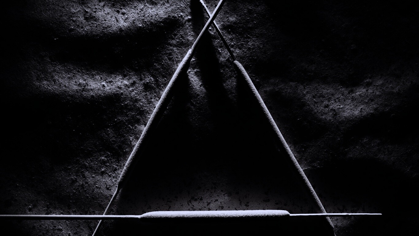 Треугольник из палочек обои