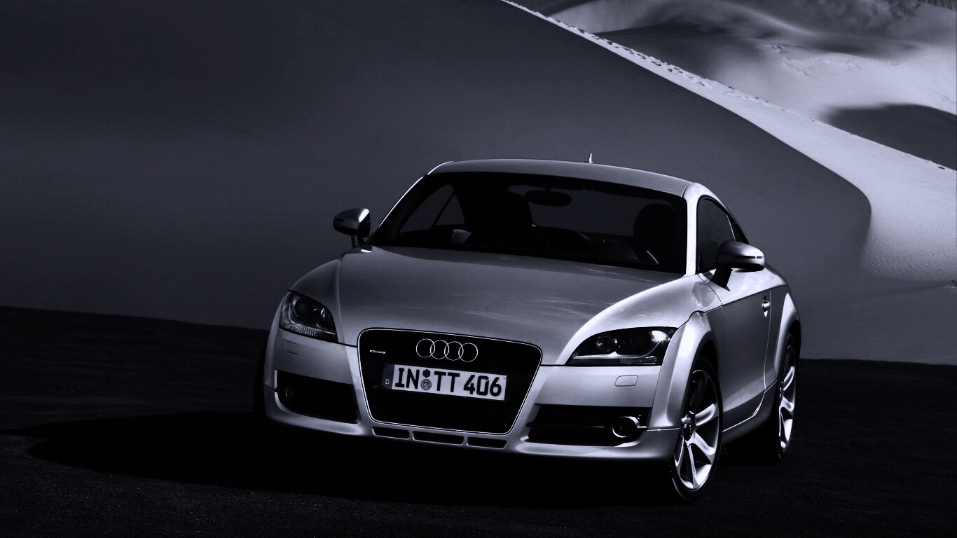 Audi TT на фоне снега обои