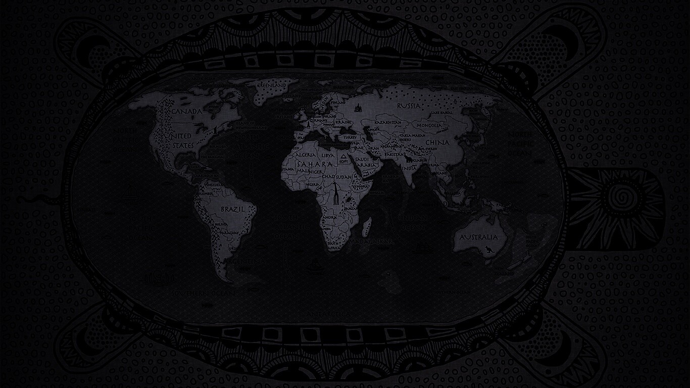 Карта мира на черепахе обои