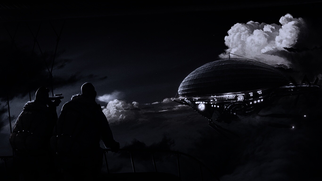 Инопланетный дирижабль обои