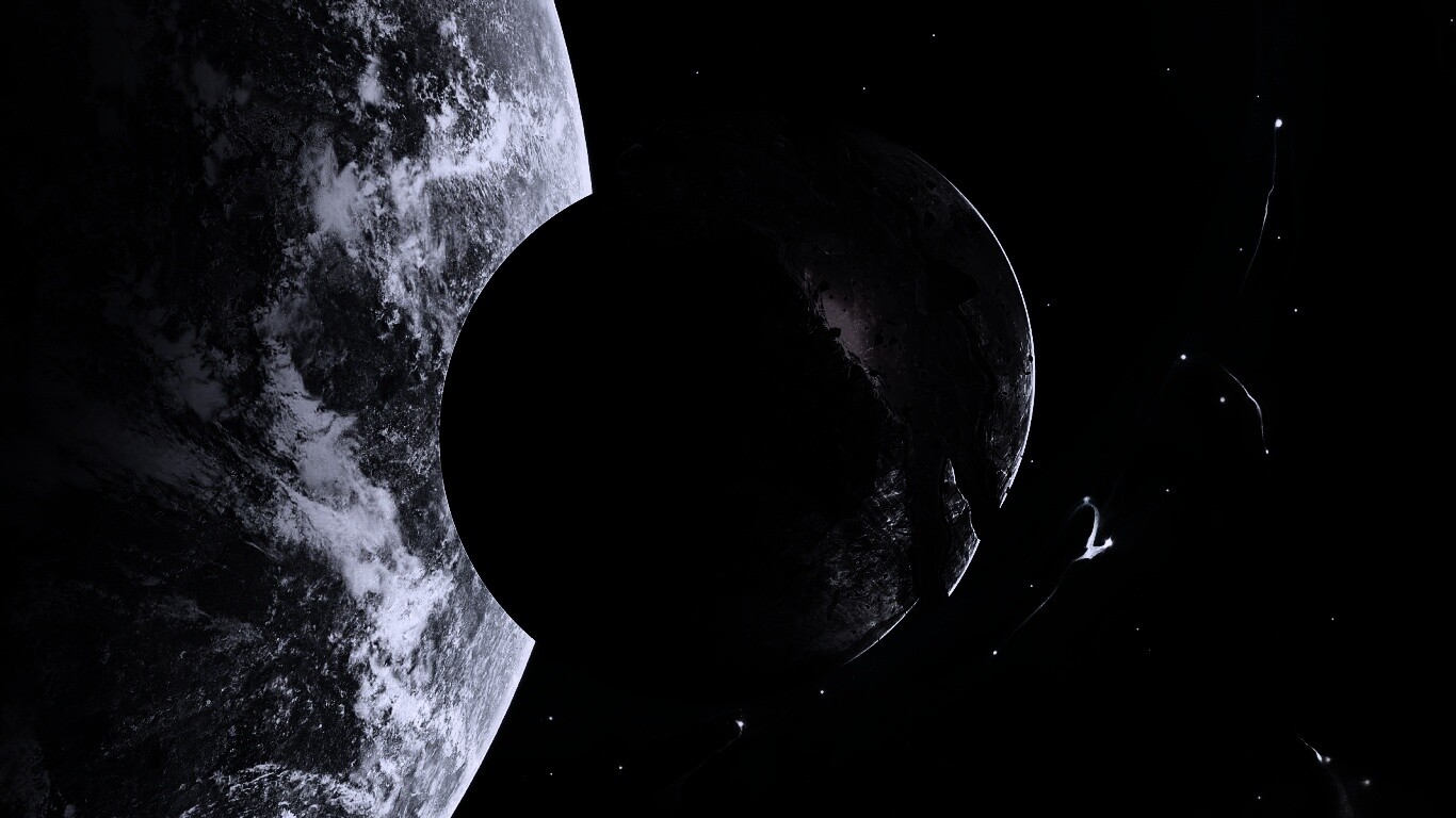 Спутник раскалывается пополам обои